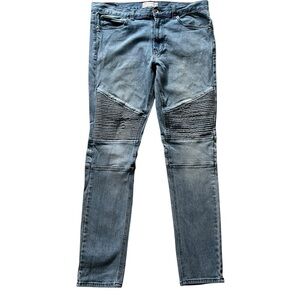 Bullhead stacked skinny light-wash y2k jeans men’s 32x30